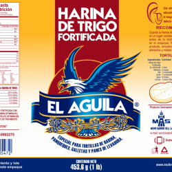 El Aguila Harina de Trigo Fortificada Wrapper printed by Industrias de Plasticos SA de CV