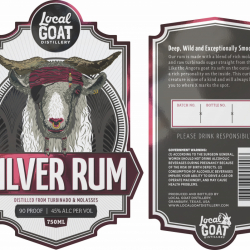 Silver Rum Label printed by McDowell Label