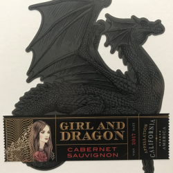Girl and Dragon Cabernet Sauvignon Label printed by Multi-Color Corp