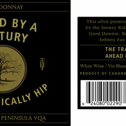 Stoney Ridge Ahead by a Century Chardonnay Label printed by Artcraft Label