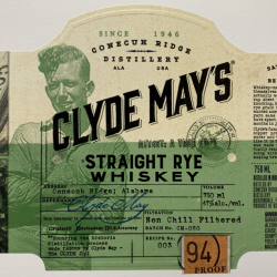 Straight Rye Whiskey Label printed by McDowell Label