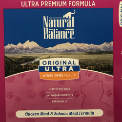 Natural Balance Original Ultra Whole Body Health Chicken Meal Salmon Meal Formula Cat Food Bag printed by Bancroft Bag Inc