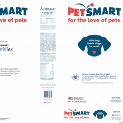 PetSmart for the Love of Pets Authority Dog Food Bag printed by Transcontinental Spartanburg