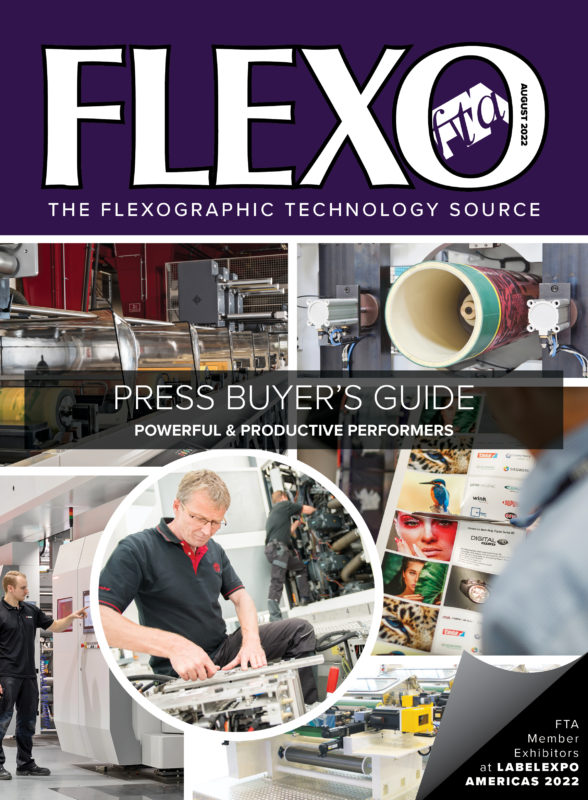 FLEXO Magazine August 2022 Cover - Flexographic Technical Association